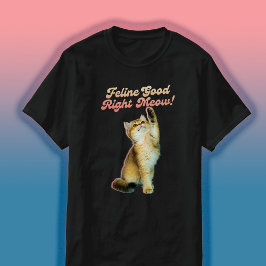 Niedliche Funny Cat Typografie mit Playful Kitten T-Shirt