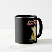 Niedliche Funny Cat Typografie mit Playful Kitten Tasse (VorderseiteRechts)