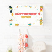 Niedliche Funny Cats Happy Birthday Sign Banner (Insitu)
