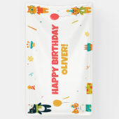 Niedliche Funny Cats Happy Birthday Sign Banner (Vertikal)