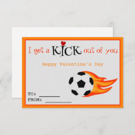 Niedliche Funny Class Card Valentine's Soccer Lieb Mitteilungskarte