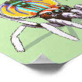 Niedliche Funny Colorful Peacock Spinne Zeichnend Poster (Ecke)