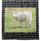 Niedliche Funny Cow Nah Up Foto Duschvorhang (Vorderseite)