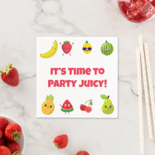 Niedliche Funny Custom Funny Frucht Geburtstagspar Serviette