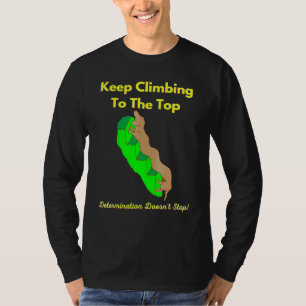 Niedliche Funny Dackel Behaltend Klettersteig auf T-Shirt