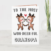 Niedliche Funny Deer Buck Wunderbarer Opa Geburtst Dankeskarte (Vorderseite)