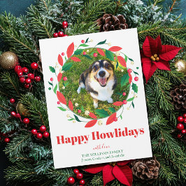 Niedliche Funny Dog Foto Happy Howlidays Magnet Ca