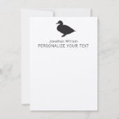 Niedliche Funny Duck Elegante Retro Personal Stati Mitteilungskarte (Vorderseite)