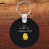 Niedliche Funny Duck Relax sagte der Richter, ich Schlüsselanhänger (Vorderseite)