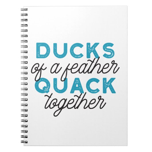 Niedliche Funny Ducks Puns Zitat Design Notizblock (Vorderseite)
