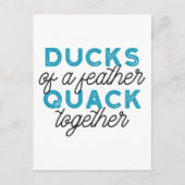Niedliche Funny Ducks Puns Zitat Design Postkarte (Vorderseite)