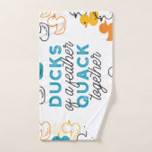 Niedliche Funny Ducks Zitat Badhandtuch Set (Handtuch)