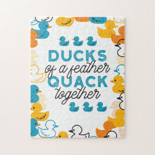 Niedliche Funny Ducks Zitat Puzzle