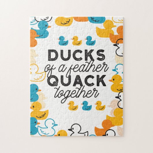 Niedliche Funny Ducks Zitat Puzzle (Vertikal)