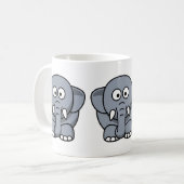 Niedliche Funny Elephant Kaffeetasse (Vorderseite Links)
