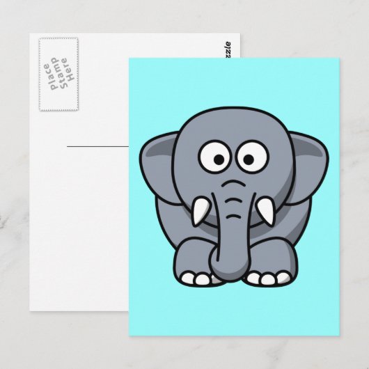Niedliche Funny Elephant Postkarte (Vorne/Hinten)