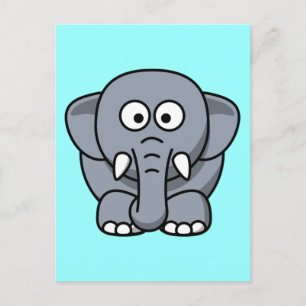 Niedliche Funny Elephant Postkarte