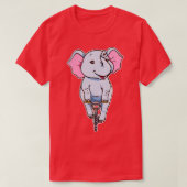 Niedliche Funny Elephant Reiten T-Shirt (Design vorne)