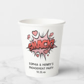 Niedliche Funny Engagement Party Retro-Hochzeit Pappbecher (Vorderseite)