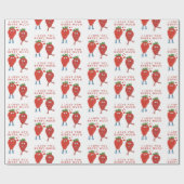 Niedliche Funny Erdbeeren in Liebe Geschenkpapier (Flach)