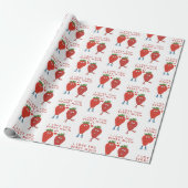 Niedliche Funny Erdbeeren in Liebe Geschenkpapier (Ungerollt)