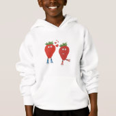 Niedliche Funny Erdbeeren in Liebe Hoodie (Vorderseite)