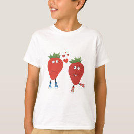 Niedliche Funny Erdbeeren in Liebe T-Shirt
