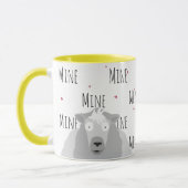 Niedliche Funny Ewe "Mine" Sheep Liebe Puff Tasse (Links)