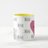 Niedliche Funny Ewe "Mine" Sheep Liebe Puff Tasse (Zentrum)