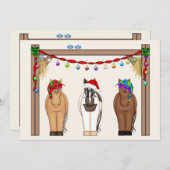 Niedliche Funny Farm Holiday Horses Weihnachten (Vorne/Hinten)