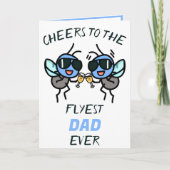 Niedliche Funny Fly Pun Gefallen an Vater Happy Bi Dankeskarte (Vorderseite)