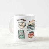 Niedliche Funny Food & Cat Tasse (Vorderseite Links)