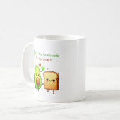 Niedliche Funny Food Pun Valentine's Day Friendshi Kaffeetasse (Vorderseite Links)