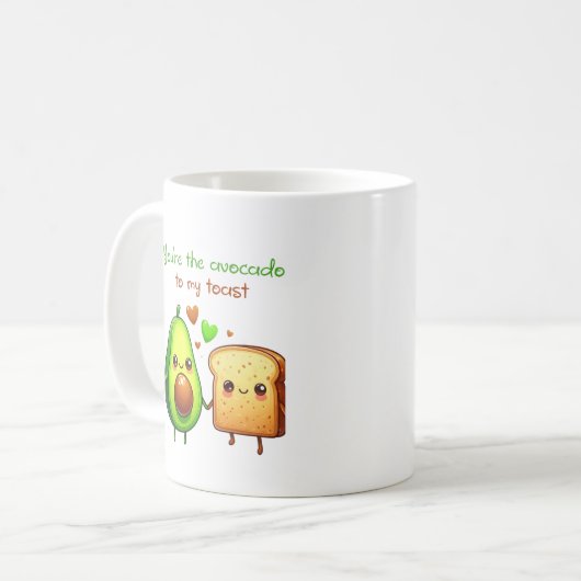 Niedliche Funny Food Pun Valentine's Day Friendshi Kaffeetasse (Vorderseite Links)