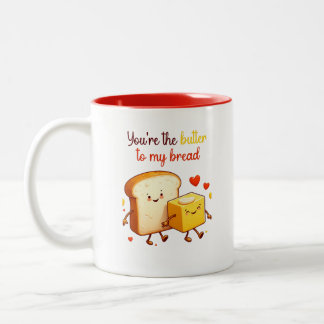Niedliche Funny Food Pun Valentine's Day Friendshi Zweifarbige Tasse