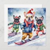 Niedliche Funny French Bulldogs Weihnachten (Vorne/Hinten)