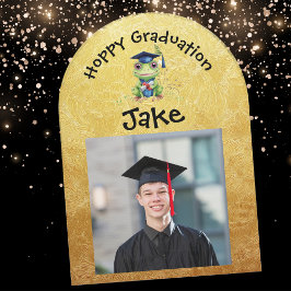 Niedliche Funny Frog Foto Graduation Party Einladung