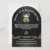 Niedliche Funny Frog Foto Graduation Party Einladung (Vorderseite)