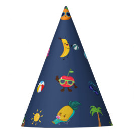 Niedliche Funny Fruits Summer Birthday Party Paper Partyhütchen