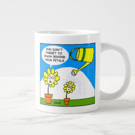 Niedliche Funny Funny Blume Cartoon Gärtner Jumbo-Tasse