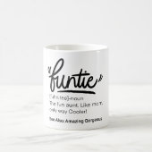 Niedliche Funny Funtie Tante Definition Kaffeetasse (Mittel)
