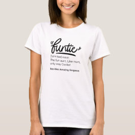 Niedliche Funny Funtie Tante Definition T-Shirt