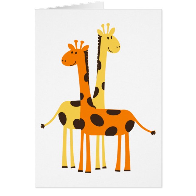 Niedliche Funny Giraffe Pair (Vorne)