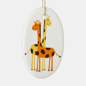 Niedliche Funny Giraffe Pair Keramikornament (Rechts)