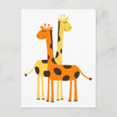 Niedliche Funny Giraffe Pair Postkarte (Vorderseite)