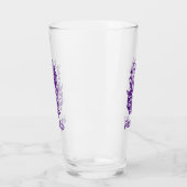 Niedliche Funny Gothull Blume Lila Personalisieren Glas (Links)