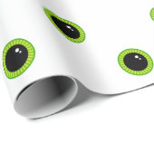 Niedliche Funny Green Eyes Geschenkpapier (Rolleneckpunkt)