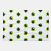 Niedliche Funny Green Eyes Geschirrtuch (Horizontal)