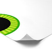 Niedliche Funny Green Eyes Poster (Ecke)