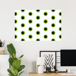 Niedliche Funny Green Eyes Poster